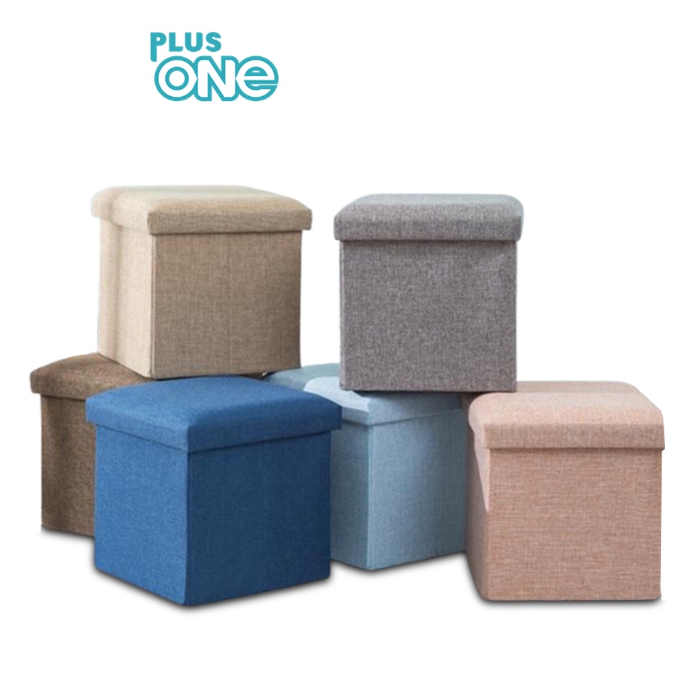 	 Plus One Kursi Box Bangku Lipat Storage Box Sofa Tempat Penyimpanan Barang Serbaguna - 1049	
