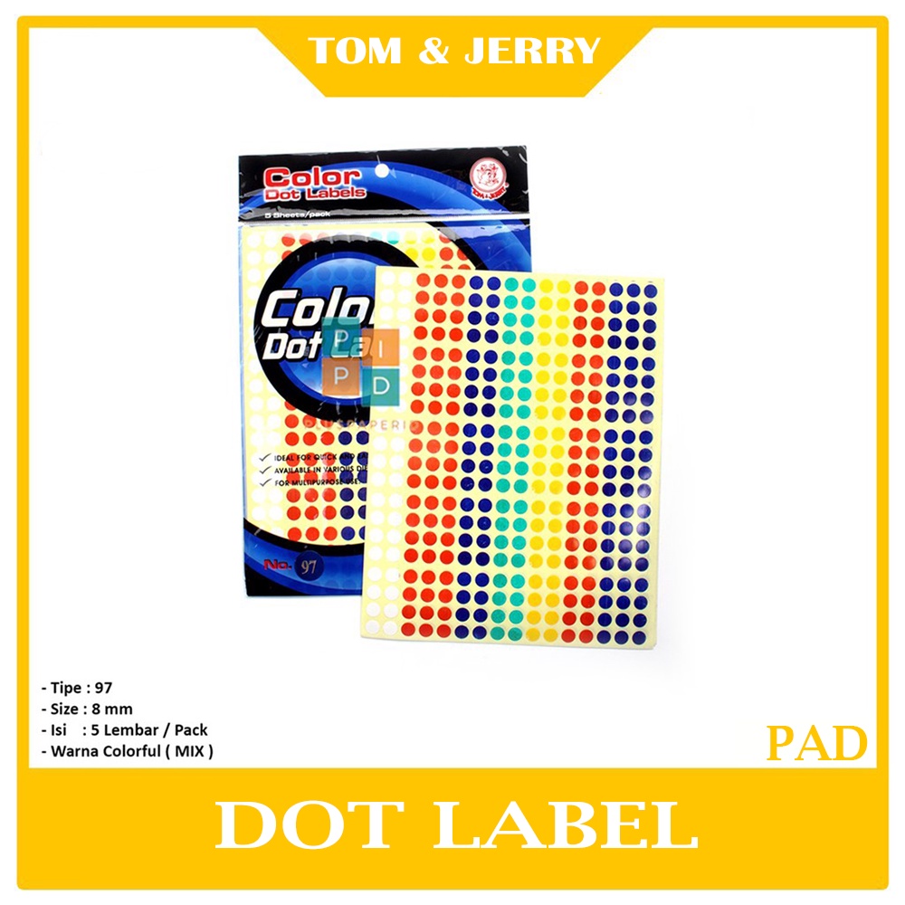 

TOM & JERRY - Label Color Dot 97 Full Color - Pad