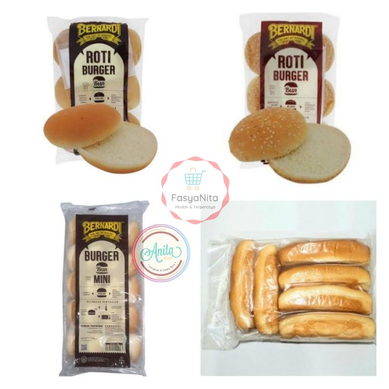 

Roti Burger Plain Rolls Bernardi | Paket daging Bun / Hotdog / Vitalia