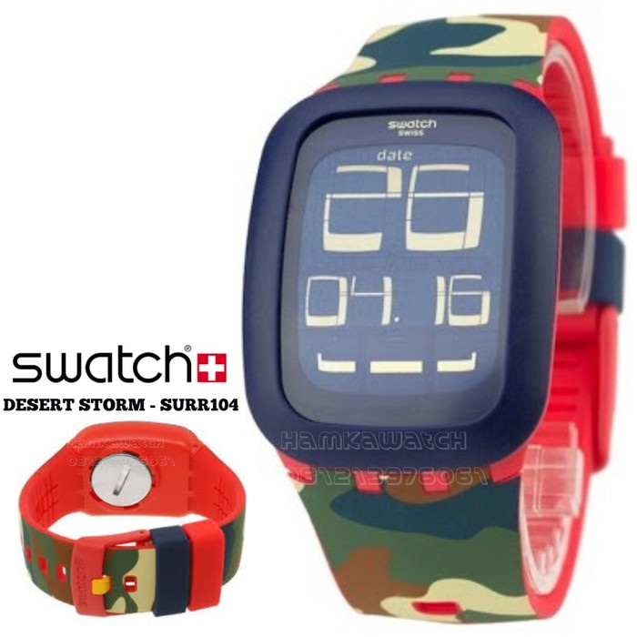 jam tangan Swatch Touchscreen ORIGINAL SURR104 Desert Storm Vs