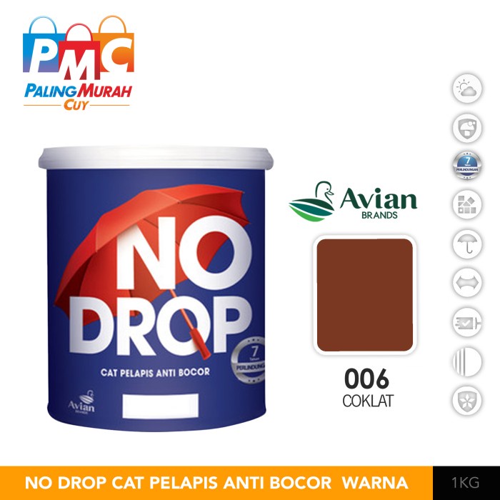 NO DROP Cat Pelapis Anti Bocor 1kg - 006 Coklat