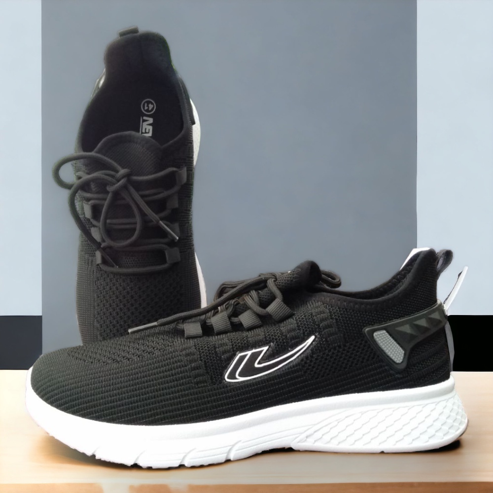 NEW ERA BRANDON 01 SEPATU SEKOLAH SEPATU HITAM PUTIH SEPATU SNEAKERS TALI