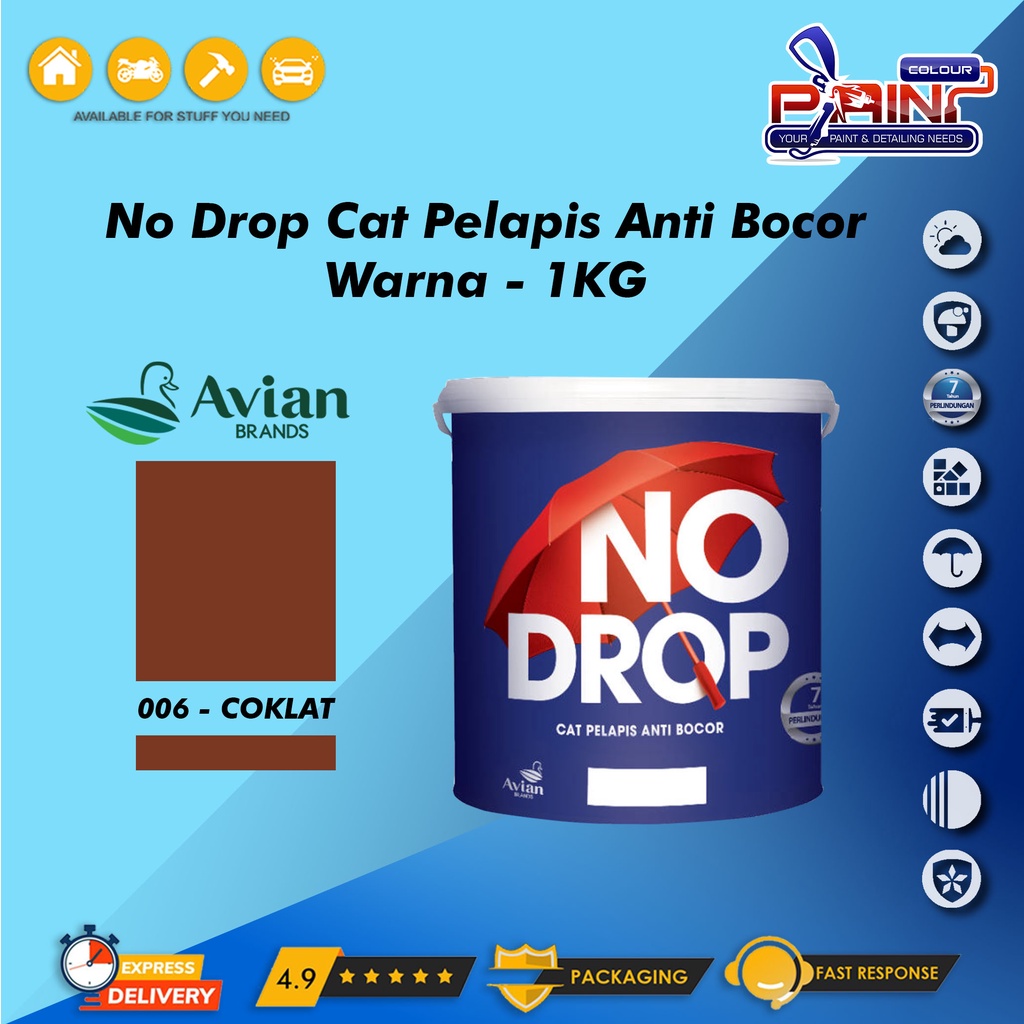 NO DROP Cat Pelapis Anti Bocor 1kg - 006 Coklat