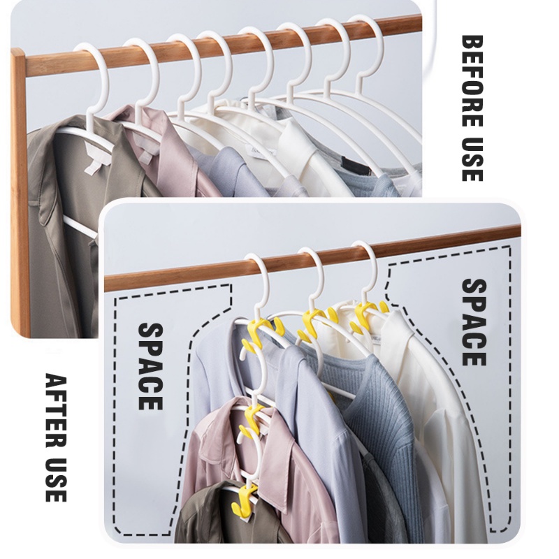 [Unggulan] Stackable S-type Hanging Pegs Strong Bearing Drying Rack Anti-slip Handbag Topi Kunci Rak Lemari Hemat Tempat Organize Tool Gantungan Baju Kait Sambung