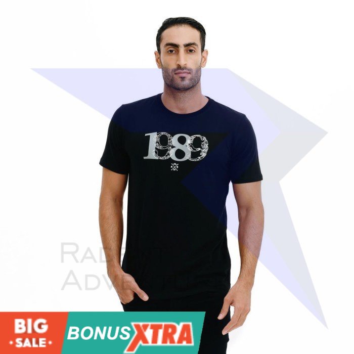 Kaos EIGER1989 X-VIBED T-SHIRT Black Hitam 91000 5634  Original AWET MURAH KECE