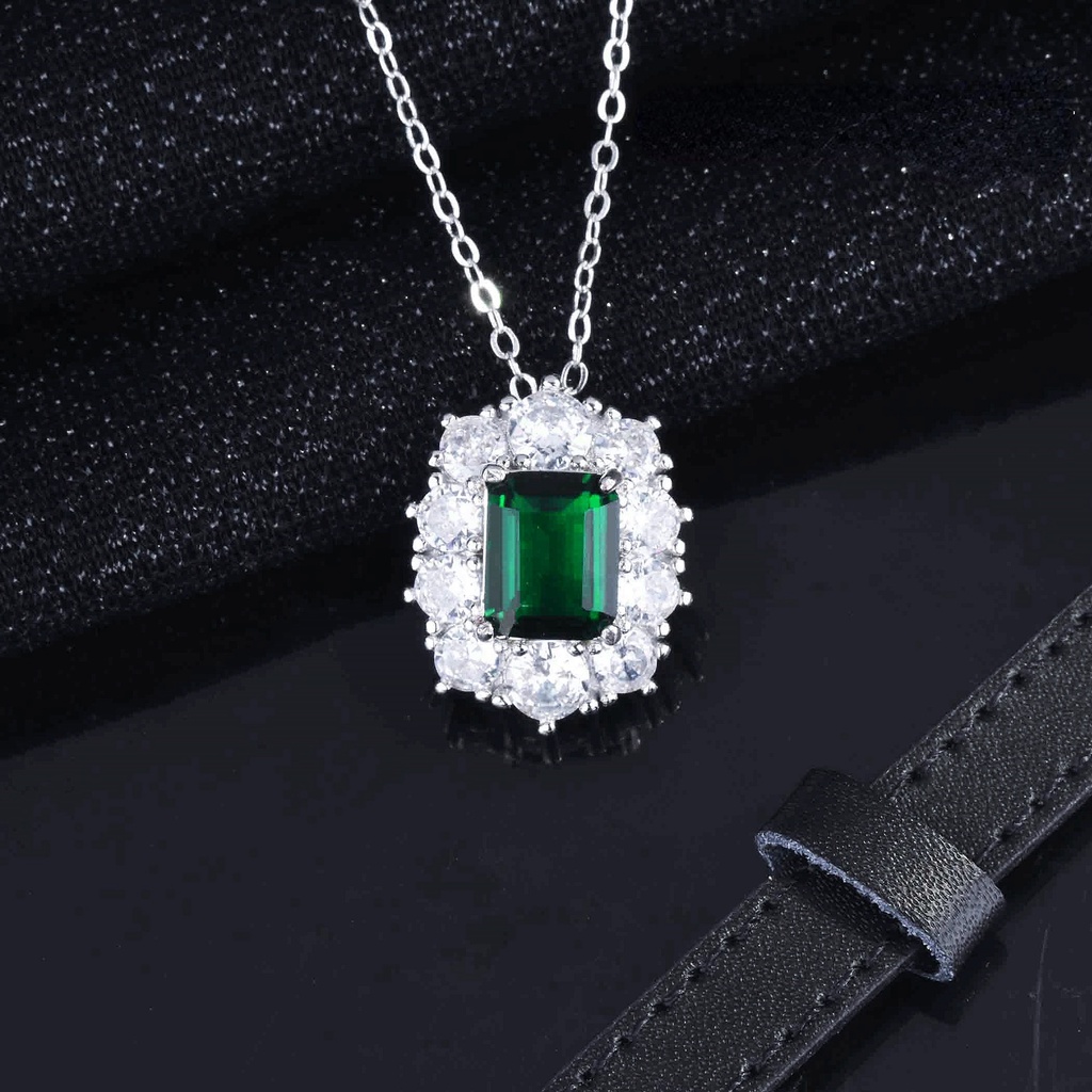 Goldkingdom Aksesoris Perhiasan Fashion Ready Stock Emerald Gelang Gelang Wanita Liontin Jam, Dua-Pakai Sabuk Menonton Dapat Disesuaikan