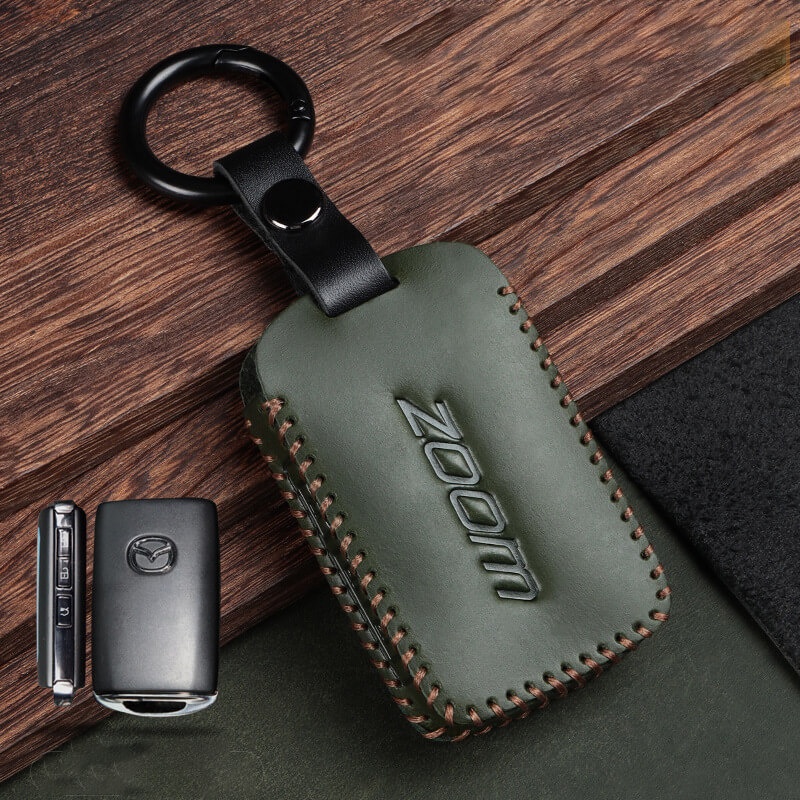 [Tersedia] Cover Case Kunci Mobil Bahan Kulit Sapi Untuk MAZDA 2020-2023 2 3 6 Sedan CX3 CX30 CX5 CX8 CX9 SUV Start Smart Entry Car Key Accessory