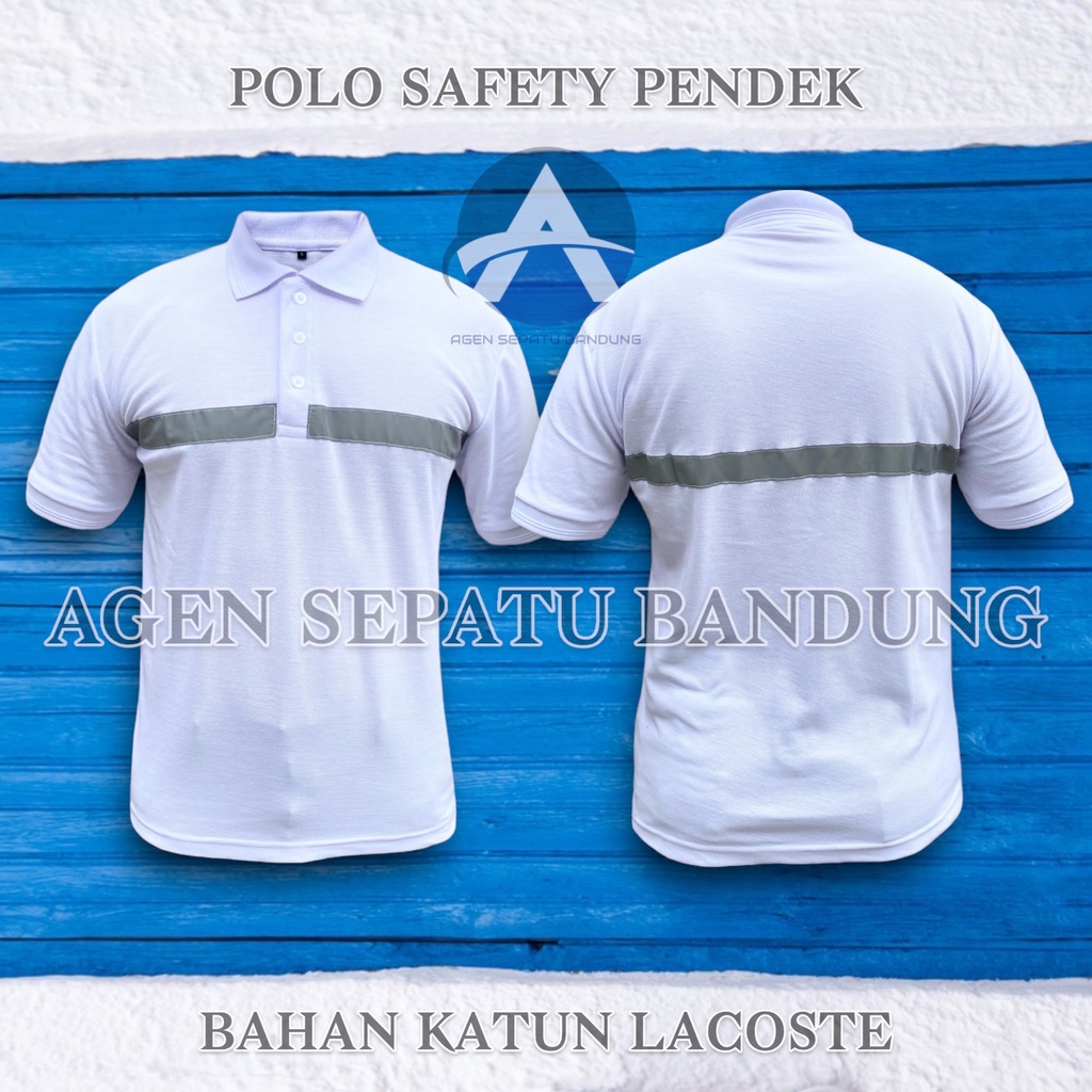 Kaos safety polo / Pakaian Pria / Krah Polo Safety Lengan Pendek / Kaos Berkerah Skotlet