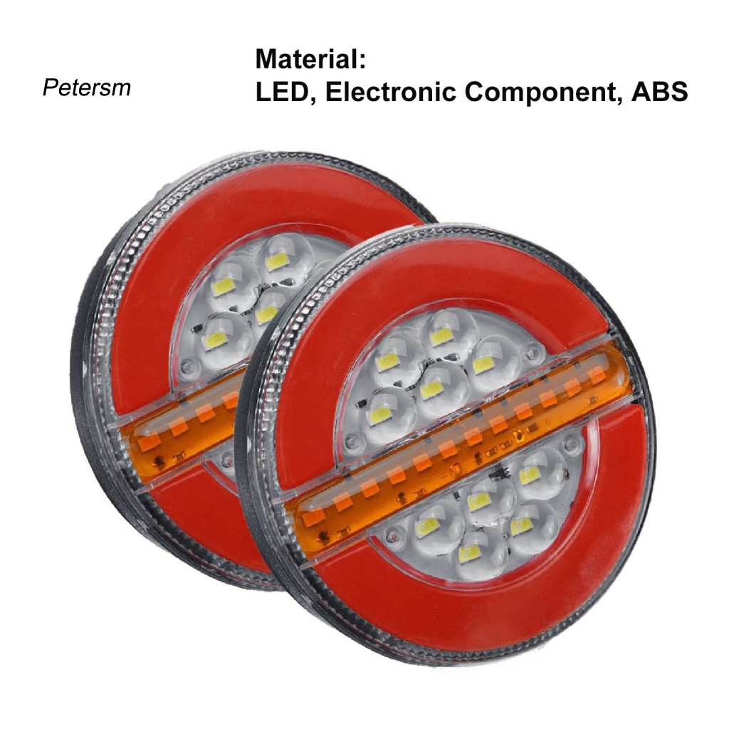 Pp 2Pcs IP67 Tahan Air Lampu Belakang Untuk Truk 24V Lampu Rem Mobil DRL Flow Sein Lampu Kokoh