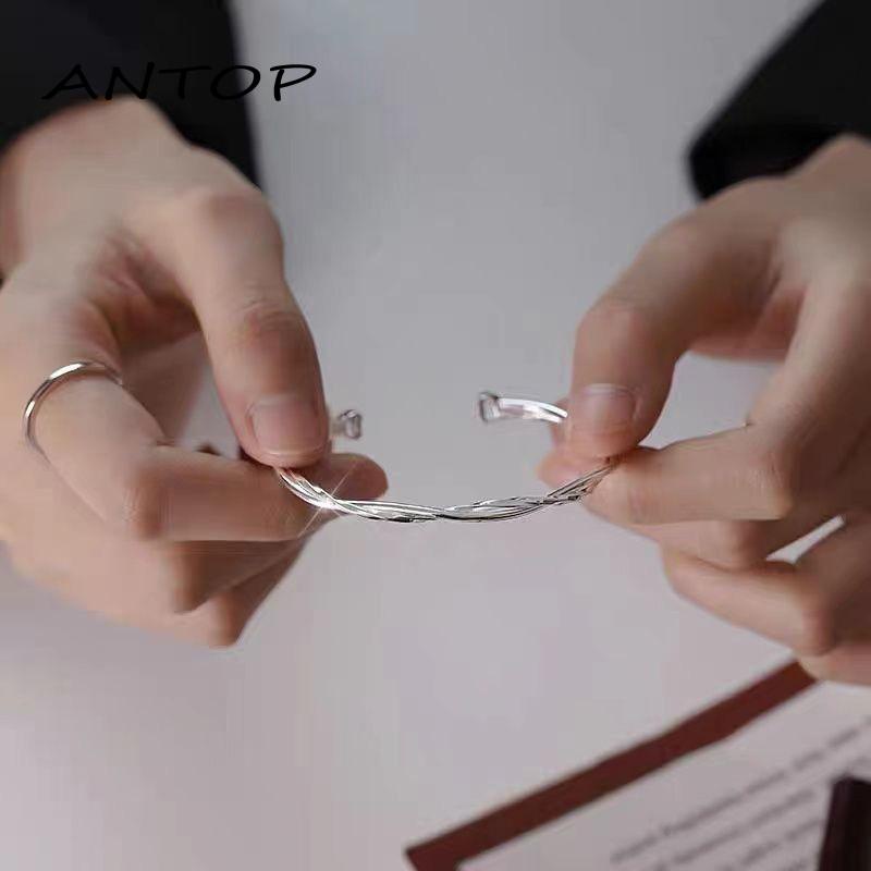 【Antop】 Double-layer Cinta Gelang Mobius Gelang Wanita Sterling Silver Desain Musim Panas Bermutu Tinggi