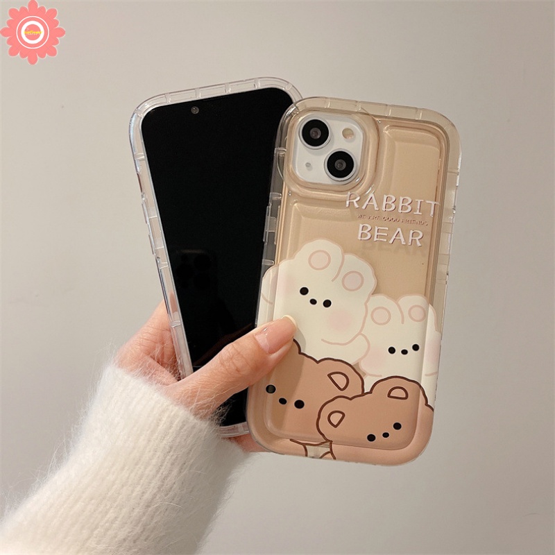 Cute Cartoon Good Friend Case For Redmi Note 11 10 8 11s 10s 9 Redmi 12C 9 10C A1 9T 9C NFC 10 10A 9A POCO F4 Lovely Rabbit Bear Soft TPU Shockproof Airbag Cover