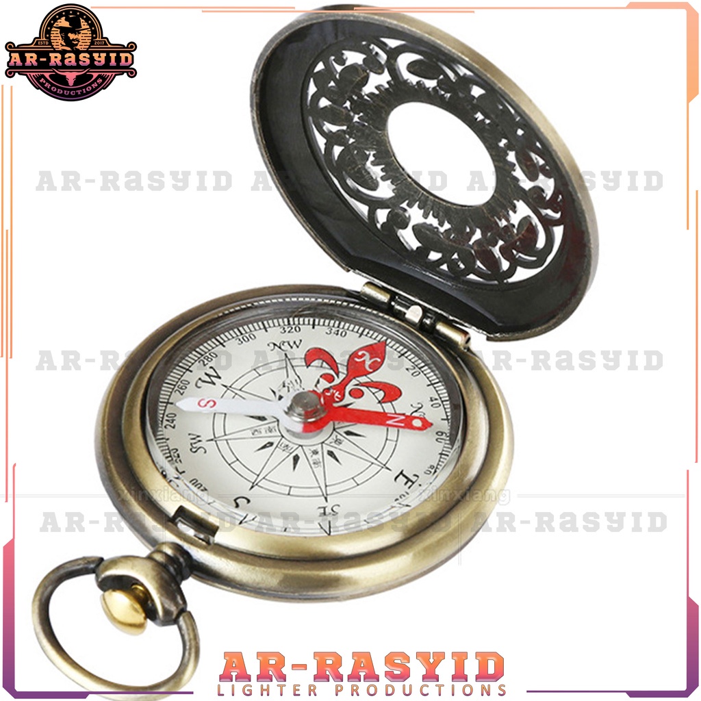 TERBARU! Kompas Retro Pocket Marching Lensatic Bronze Compass J35-2 BISA COD!