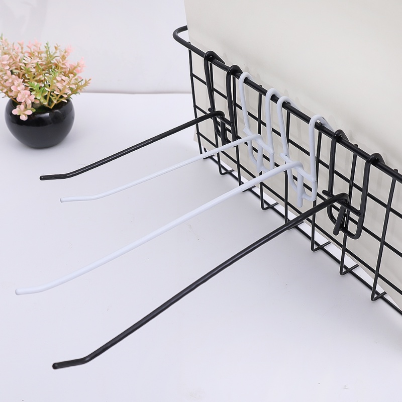 Grid Shelf Hook Hardware Fitting Aksesoris/Kait Supermarket Hitam Putih Jaring Jala Label Gantungan Toko Pasak