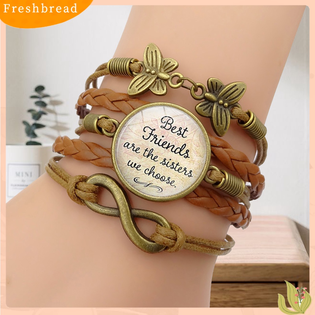 &lt; Freshbread &gt; Gelang Gaya Retro Multi-layer Brown Women Vintage Bracelets Untuk Sahabat