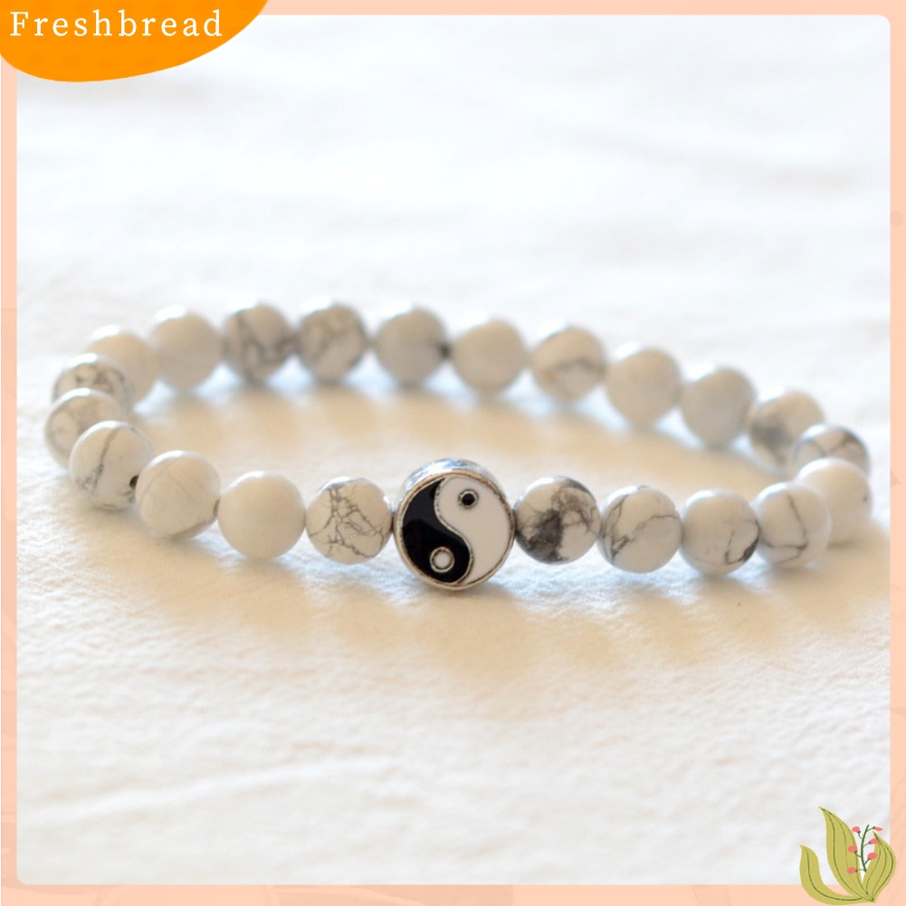 &lt; Freshbread &gt; Fashion Klasik Putaran Yin Yang Beads Unisex Gelang Pecinta Pasangan Perhiasan Hadiah