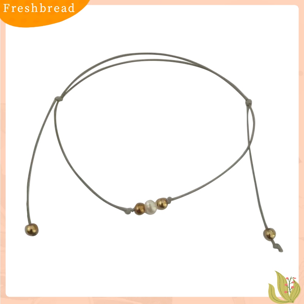 &lt; Freshbread &gt; 2Pcs/Set Double Layer Braided Rope Mutiara Imitasi Berongga Hati Wanita Gelang