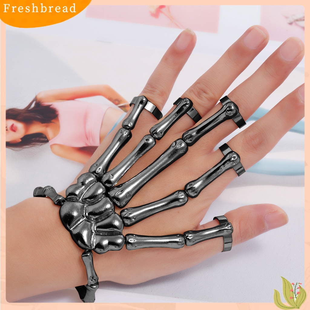 &lt; Freshbread &gt; Gelang Tangan Rantai Tengkorak Hantu Tengkorak Fashion Adjustable Untuk Halloween