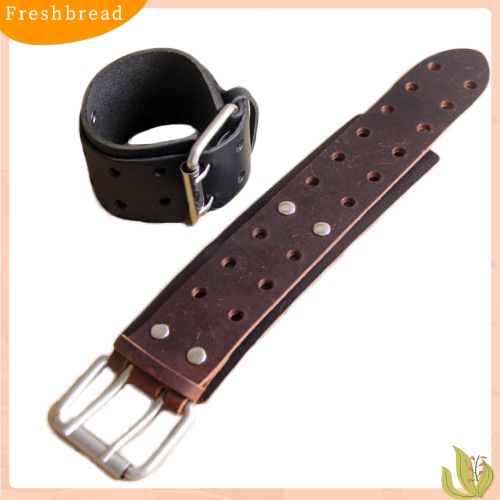 &lt; Freshbread &gt; Keren Faux Kulit Gelang Pria Wanita Punk Fashion Sabuk Gelang Perhiasan Hadiah