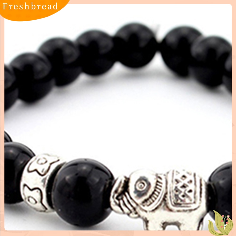 &lt; Freshbread &gt; Gelang Gajah Wanita Pria Tali Elastis Manik-Manik Rantai Bangle Perhiasan Charms