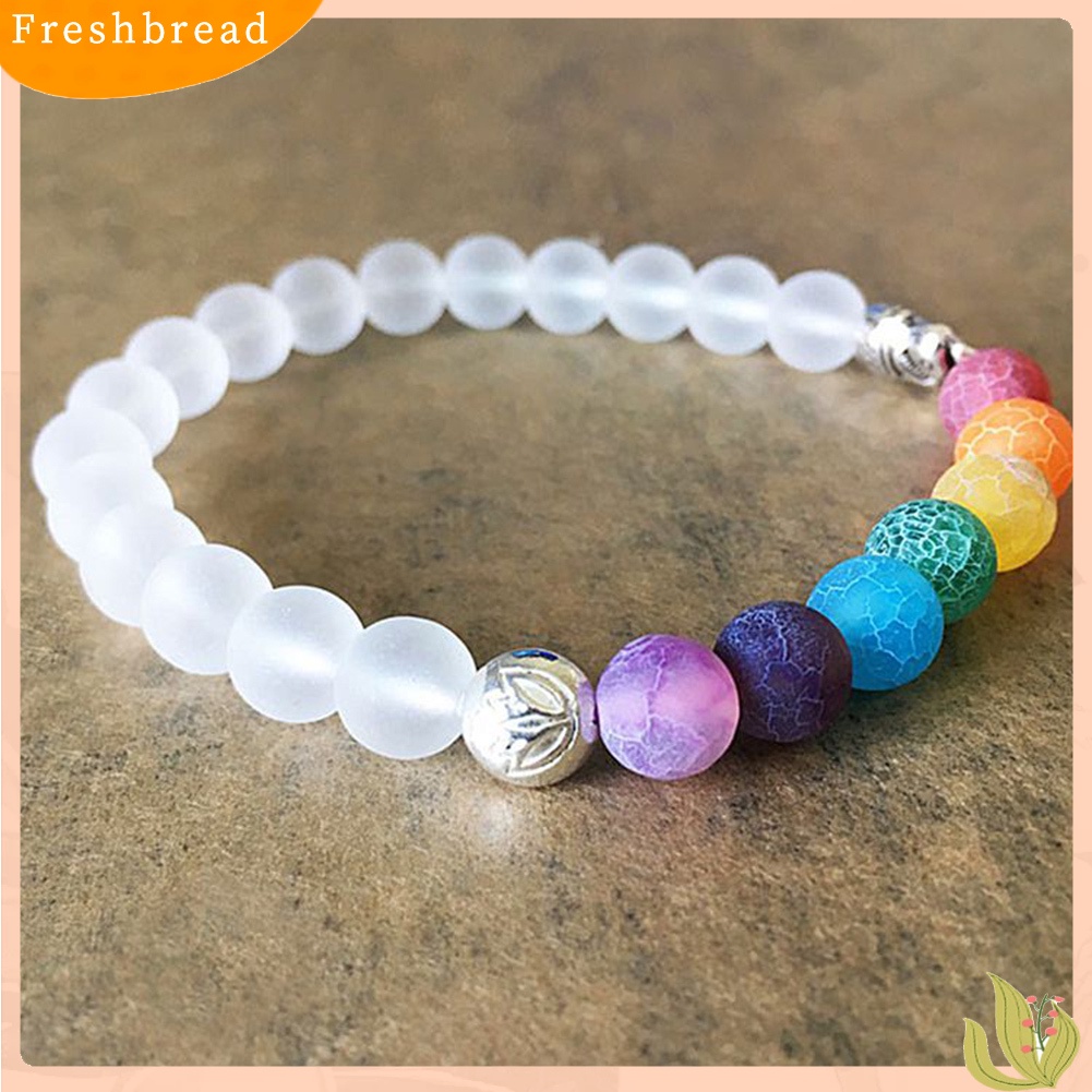 &lt; Freshbread &gt; 7warna Pesona Gerinda Matte Beads Gajah Gelang Yoga Energi Bangle Perhiasan