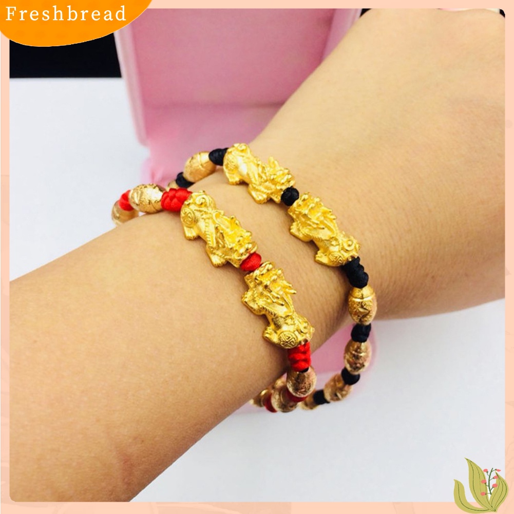 &lt; Freshbread &gt; Unisex Feng Shui Amulet Pi Xiu Pesona Manik-Manik Dikepang Tali Gelang Bangle Hadiah