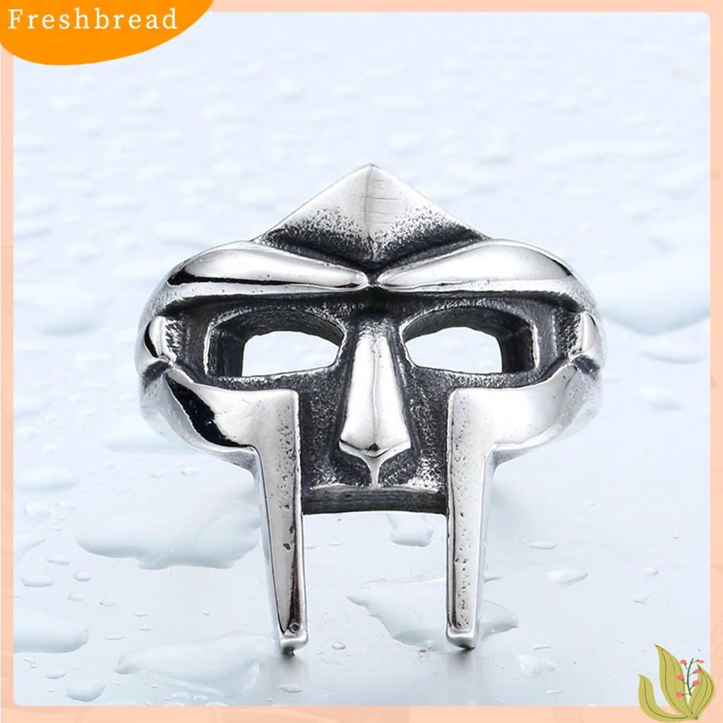 &lt; Freshbread &gt; Pria Cincin Retro Gaya Punk Hip Hop Berlebihan Open Ended Mesir Pharaoh Penutup Wajah Laki-Laki Cincin Perhiasan Aksesoris Hadiah Untuk Pakaian Sehari-Hari