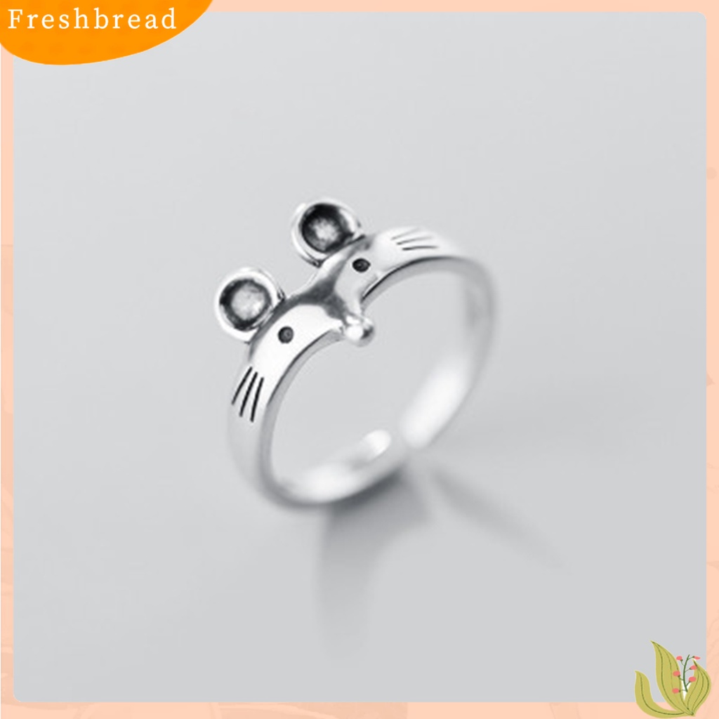 &lt; Freshbread &gt; Wanita Cincin Tikus Perhiasan Vintage Pembukaan Adjustable Finger Ring Untuk Pesta Perjamuan Prom