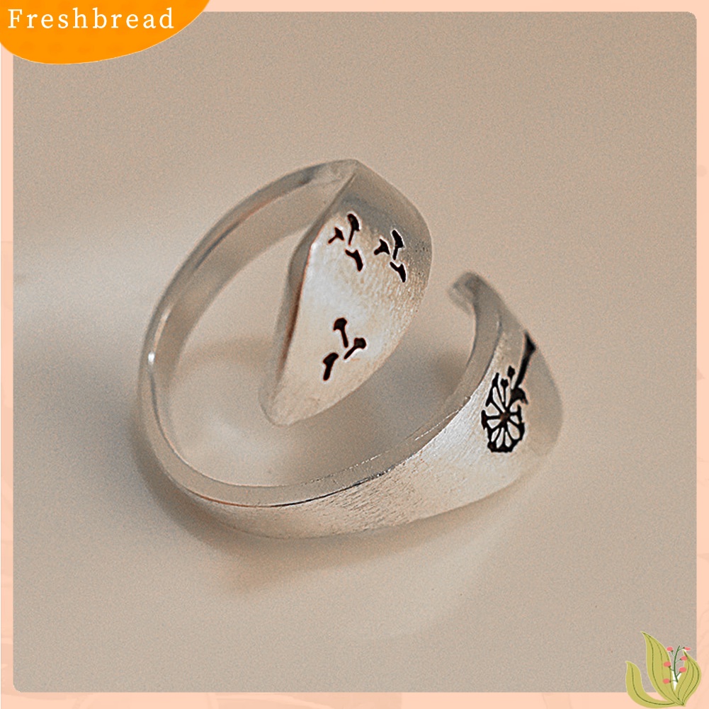 &lt; Freshbread &gt; Sederhana Wanita Dandelion Spiral Pembukaan Jari Cincin Adjustable Pesta Perhiasan Hadiah