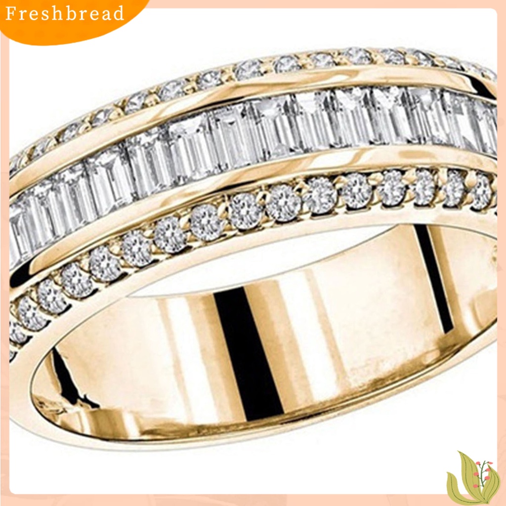 &lt; Freshbread &gt; Fashion Fidget Ring Berlian Imitasi Bertatahkan Semua Pertandingan Perhiasan Wanita Finger Ring Untuk Kehidupan Sehari-Hari