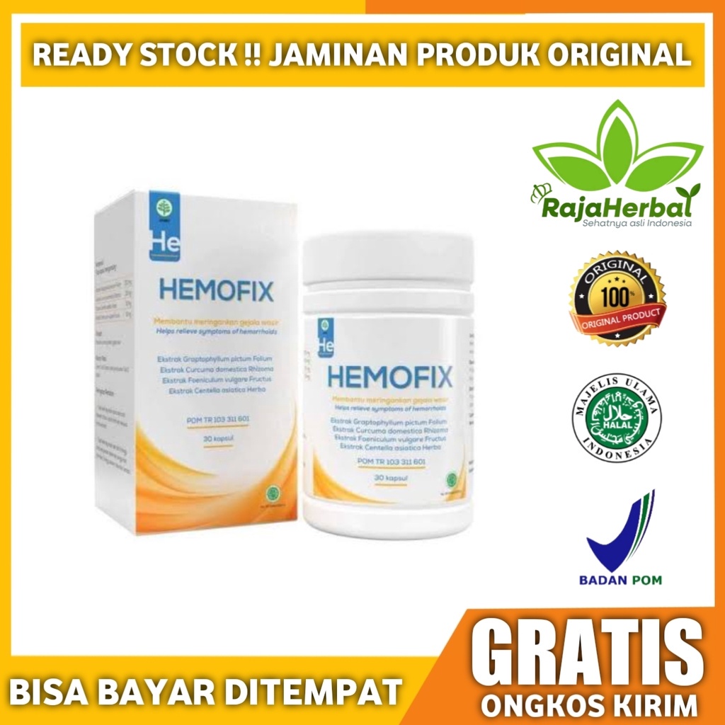 (CAR)(BHP1)Hemofix Asli Original Obat Wasir Hemofix Obat Ambeien Bpom