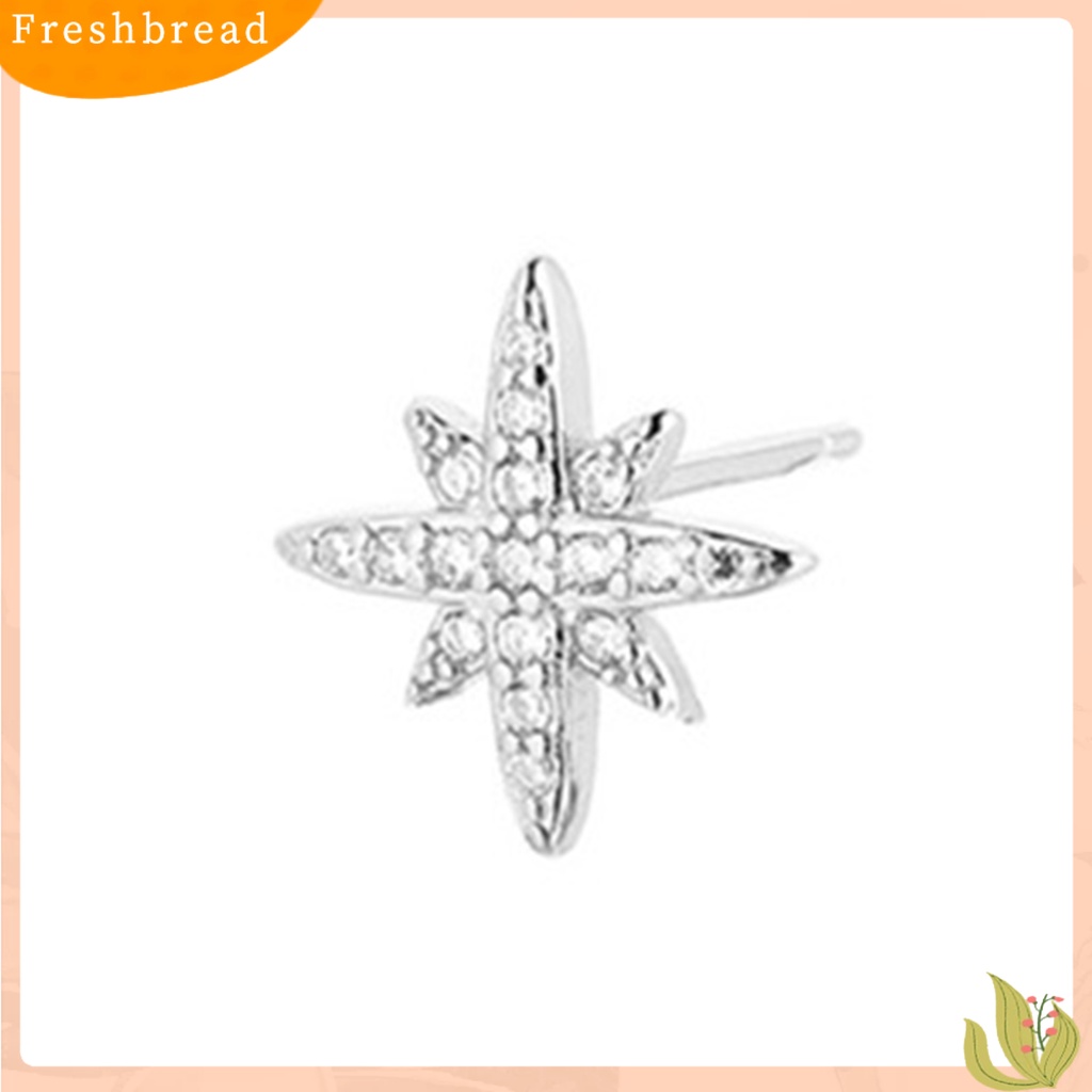 &lt; Freshbread &gt; 1Pc Anting Wanita Bintang Bola Bulat Perhiasan Gaya Korea Berlian Imitasi Stud Earring Untuk Pesta Perjamuan Pernikahan Prom