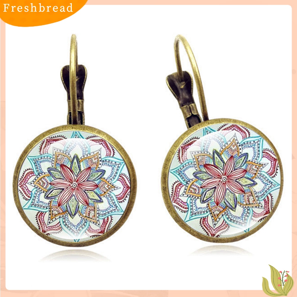 &lt; Freshbread &gt; Vintage Unik Wanita Mandala Bunga Alloy Kait Anting Lady Ear Perhiasan Hadiah