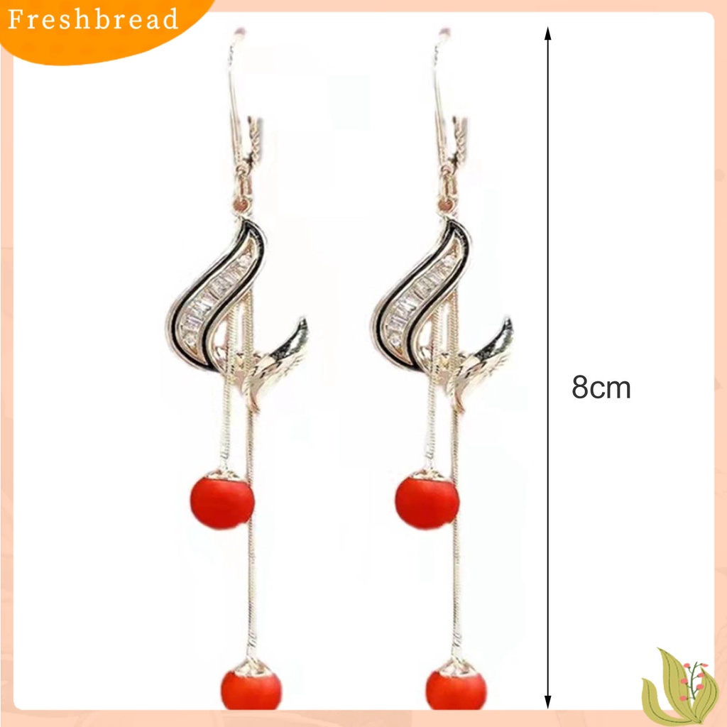 &lt; Freshbread &gt; 1pasang Anting Drop Perhiasan Mutiara Imitasi Panjang Gaya Korea Temperamen Anting Garis Telinga Untuk Perjamuan