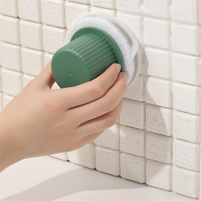 Reusable Kitchen Cleaning Brush Scrubber Cuci Piring Mangkok Dengan Gagang Pelindung Dan Tray Sink Sponge Brushes Alat Pembersih Panci Rumah Tangga