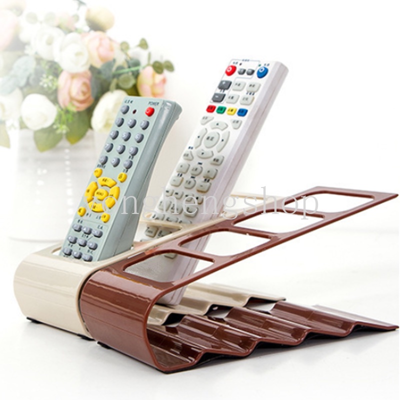 Kreatif 4kisi TV Remote Control Stand Holder Ac Kotak Penyimpanan Remote Alat Tulis Bracket Kacamata Rak Penyimpanan Serba Serbi Organizer Meja Rumah