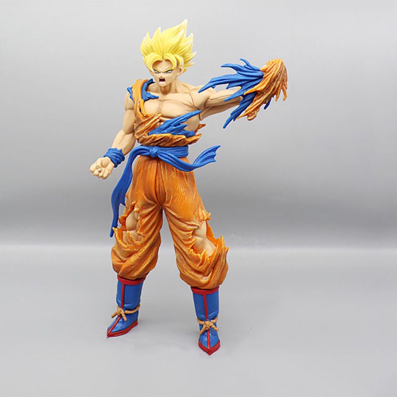 33cm Anime Dragon Ball Figure GK Super Saiyan Son Goku Vegeta PVC Model Ornamen Mainan Tokoh Anime Untuk Mainan Anak