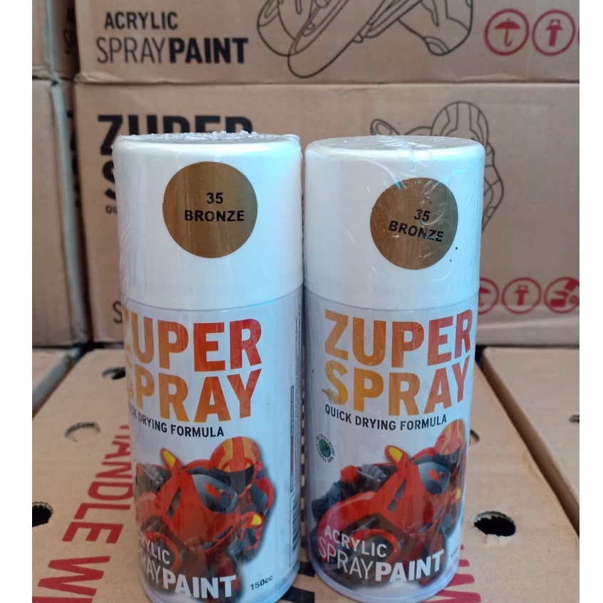 Zuper Spray Paint Pilok Pilox Warna Bronze / Perunggu (P 35) 150cc/150ml