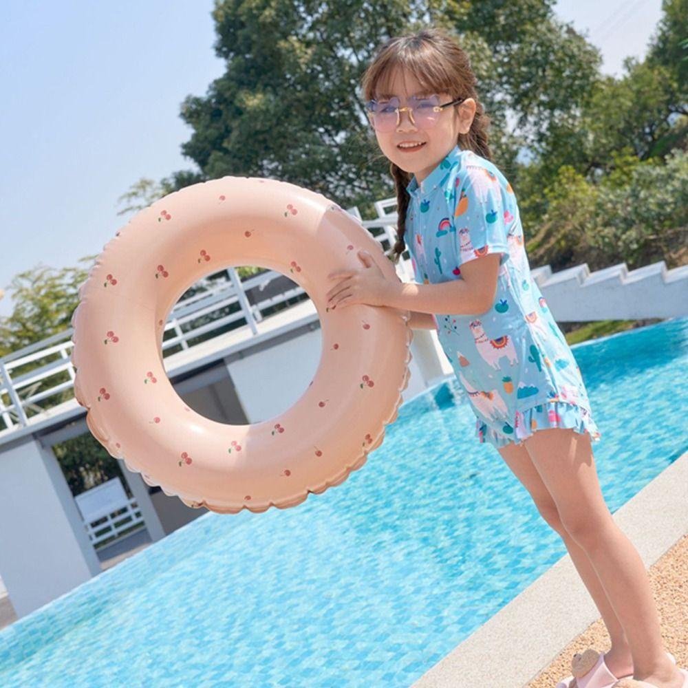 Lanfy Anak-Anak Cincin Renang Tiup Trendi Lucu Pantai Cherry Musim Panas Loquat Bayi Aksesori Kolam