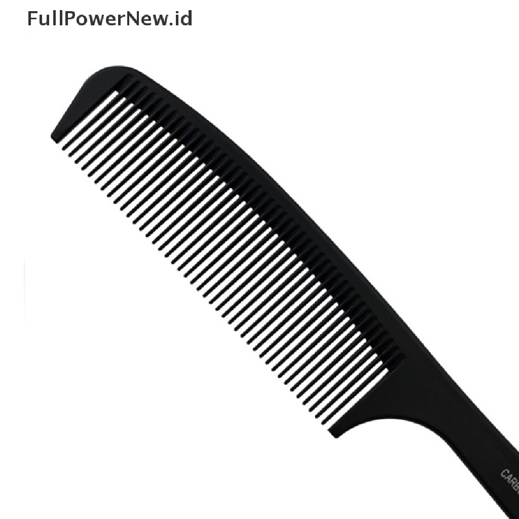 Power 2pcs Sisir Salon Rambut Hitam Hairdressing Carbon Comb Antistatis Dan Tahan Panas ID