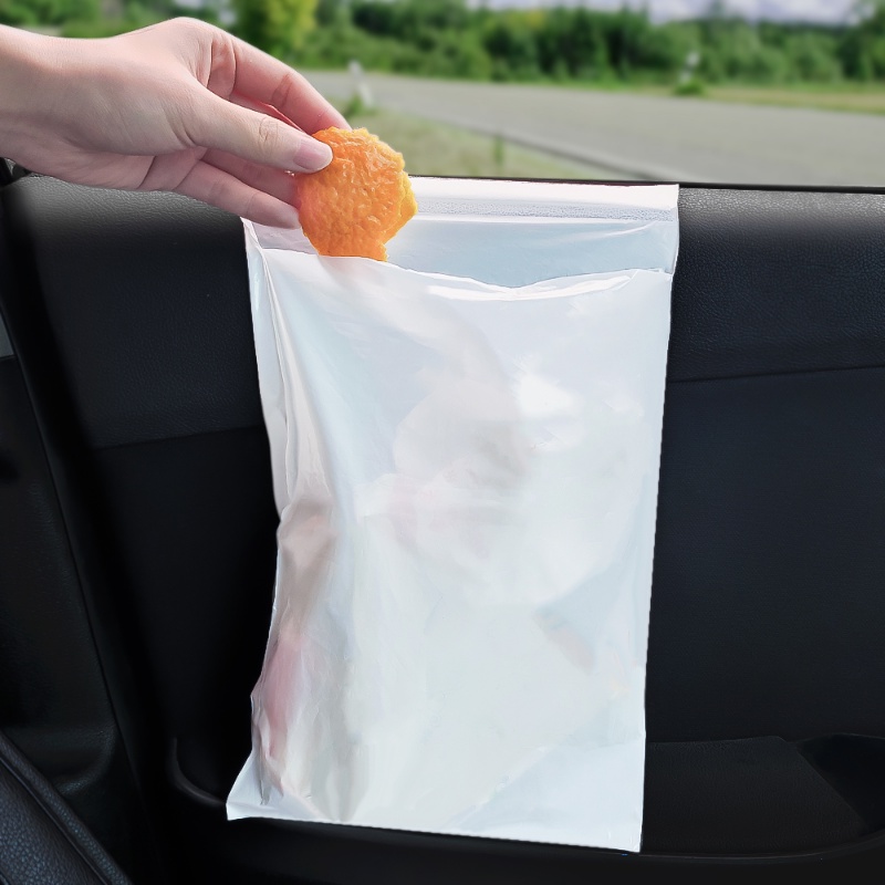 10pcs Self-Adhesive Kantong Sampah Mobil Sekali Pakai Sampah Biodegradable Rubbish Holder Storage Bags Untuk Aksesoris Dapur Kantor Kendaraan Otomatis