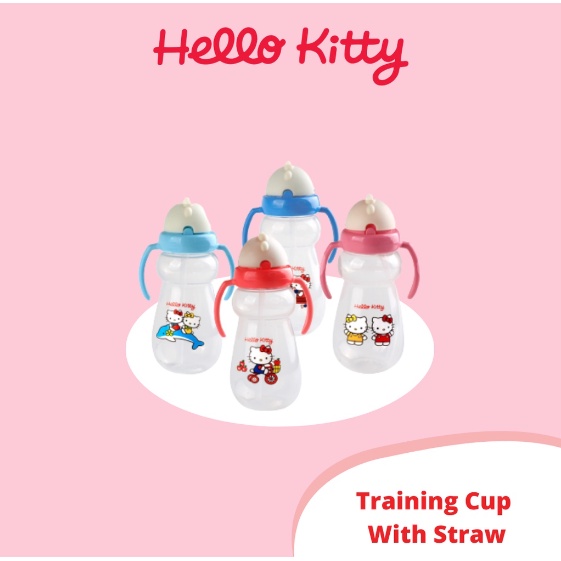 Hello Kitty Training Cup With Straw 250ml Gelas Minum Bayi Bunny