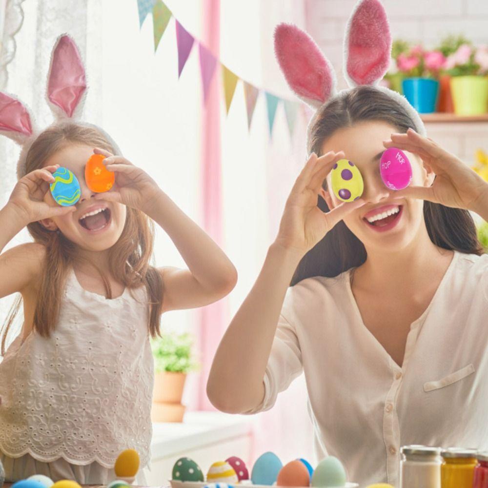 Lanfy Dapat Diisi Telur Paskah Dilepas Hadiah Anak Hadiah Paskah Eggshell Hias Mainan Anak Handmade Mainan Telur Kosong Eggshell Pesta Ulang Tahun Plastik Aneka Telur