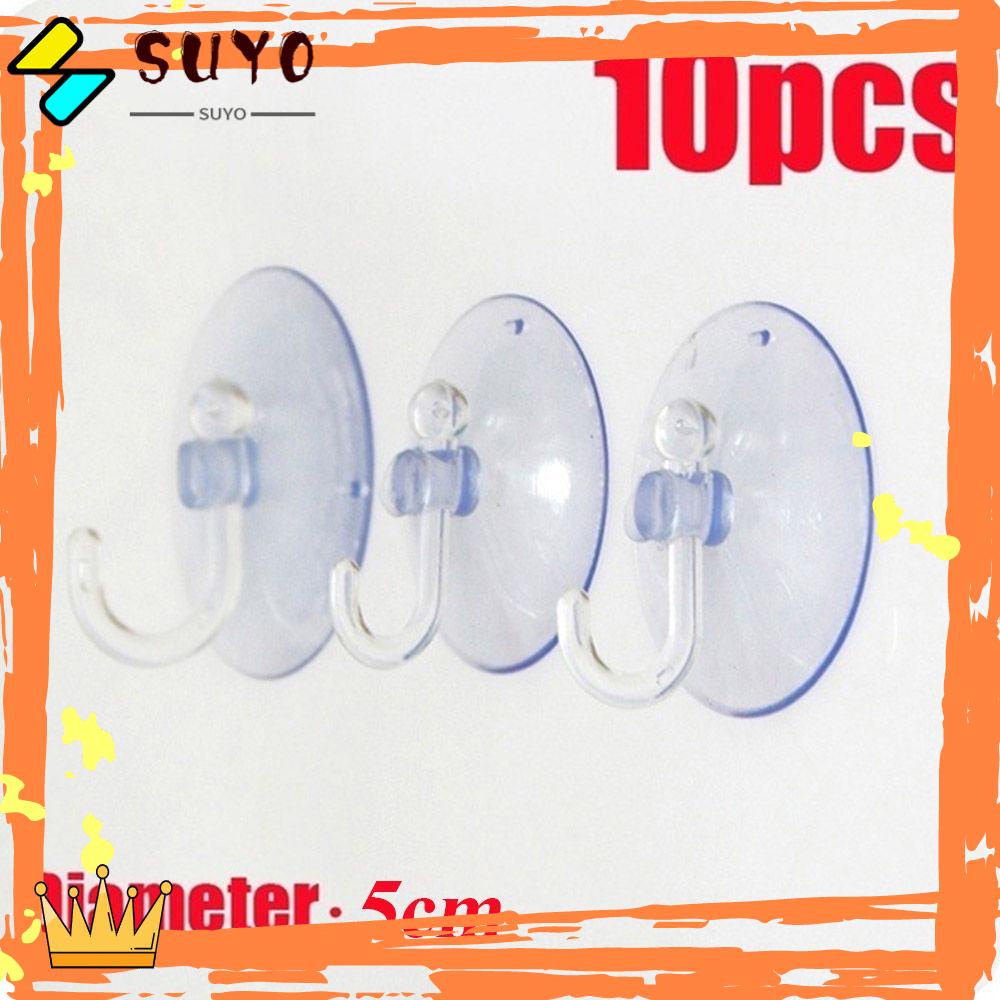 Suyo 10pcs Suction Cup Rel Dapur Kamar Mandi Suckers