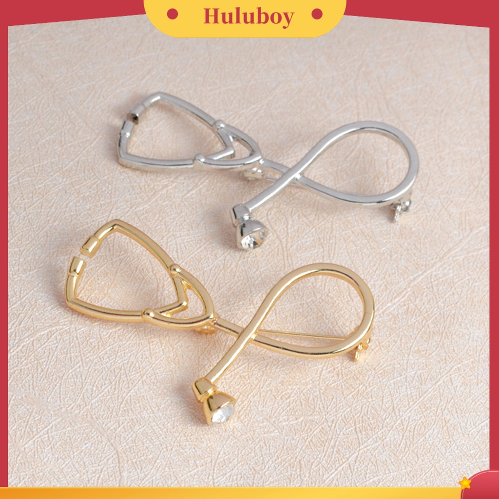 {Ready Stock} Bros Tahan Lama Reusable Stetoskop Bentuk Unisex Vintage Brooch Untuk Kerja