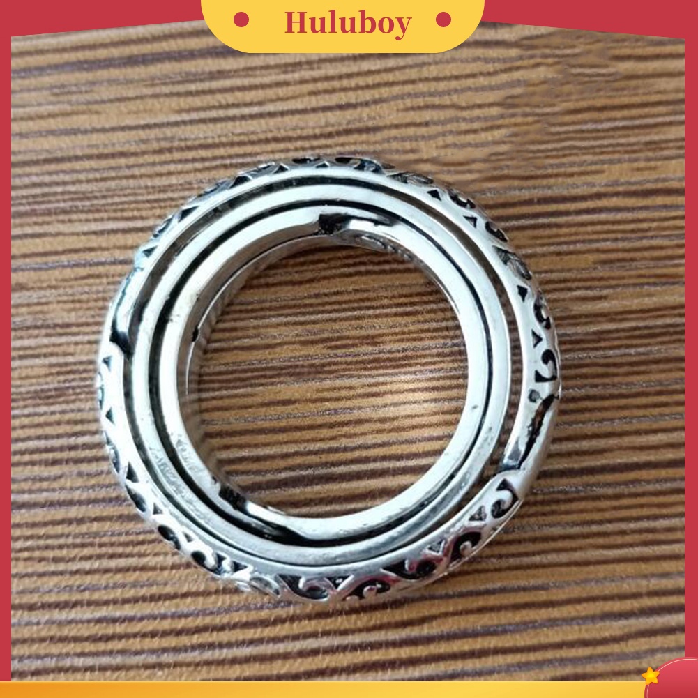 {Ready Stock} Fashion Wanita Pria Berongga Astronomi Bola Timpa Transformasi Tellurion Ring