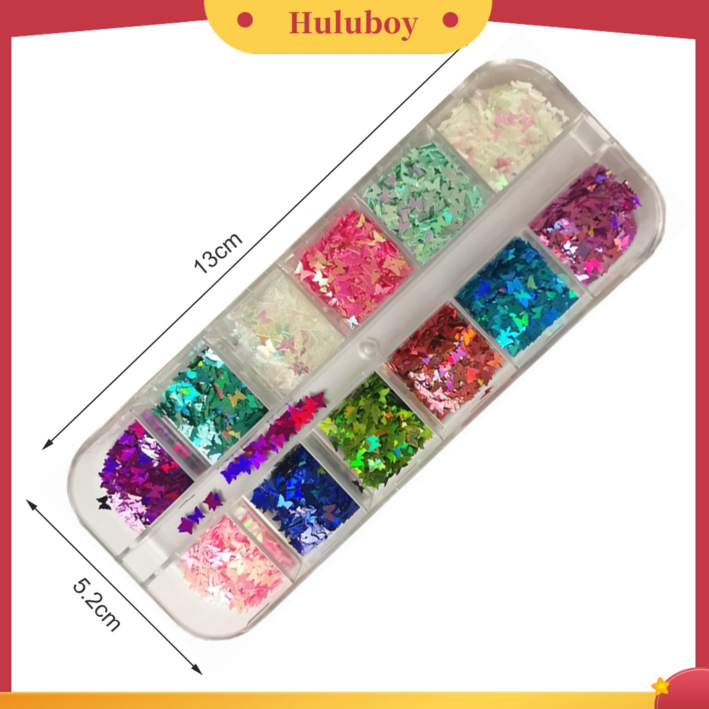 {In Stock} Nail Glitter Indah DIY Sequin Kuku Kupu-Kupu Tipis Ringan Untuk Wanita