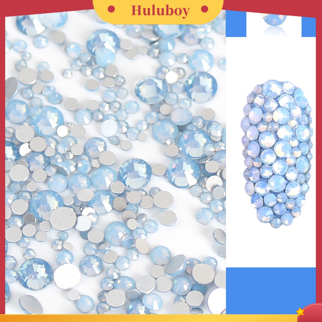 {In Stock} Nail Art Rhinestones Sparkling Pretty Dekorasi Kuku Flat Back Clear Strass Stones Untuk DIY