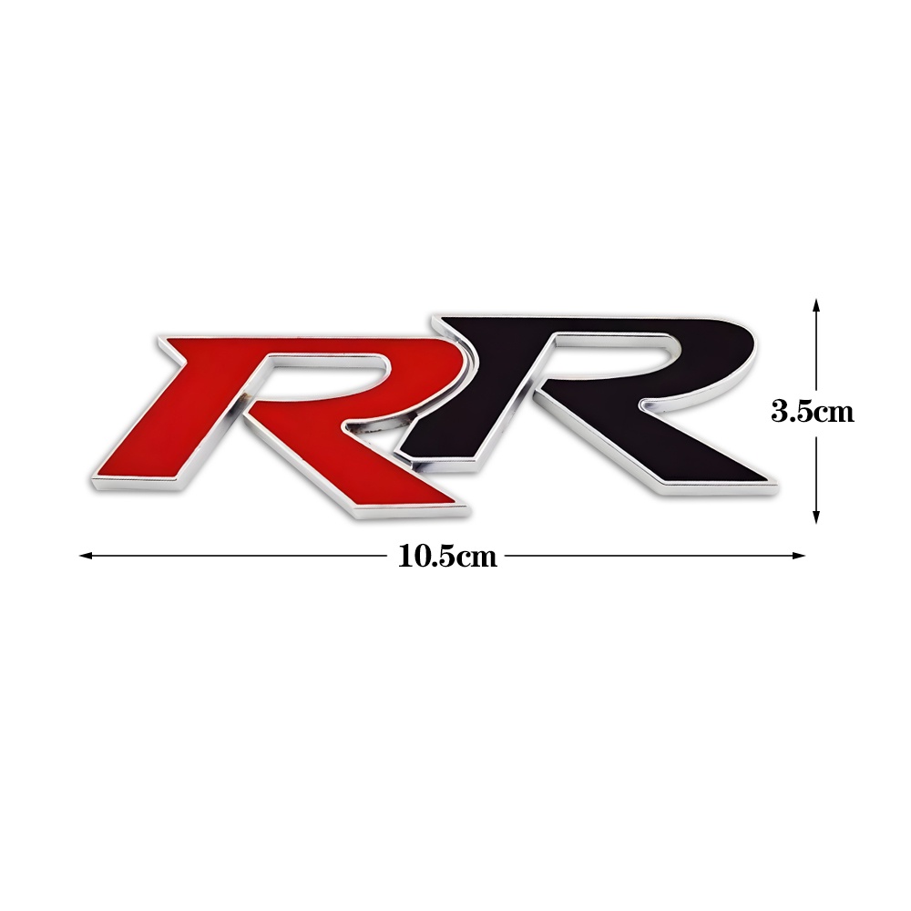 1pcs 3D Zinc Alloy TYPER RR MUGEN Type R Logo Body Mobil Stiker Modifikasi Belakang Untuk Honda