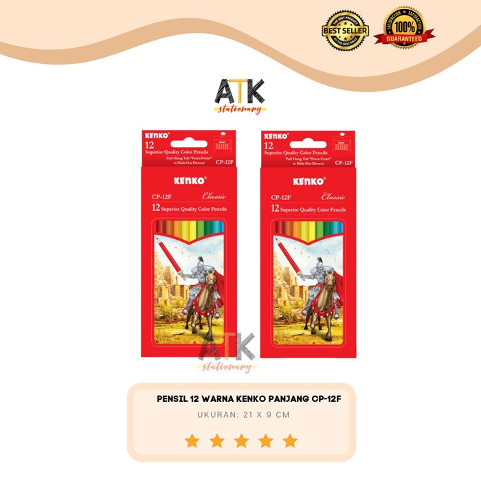 

DON40- Pensil Warna Kenko 12 Warna Panjang atk TERBARU