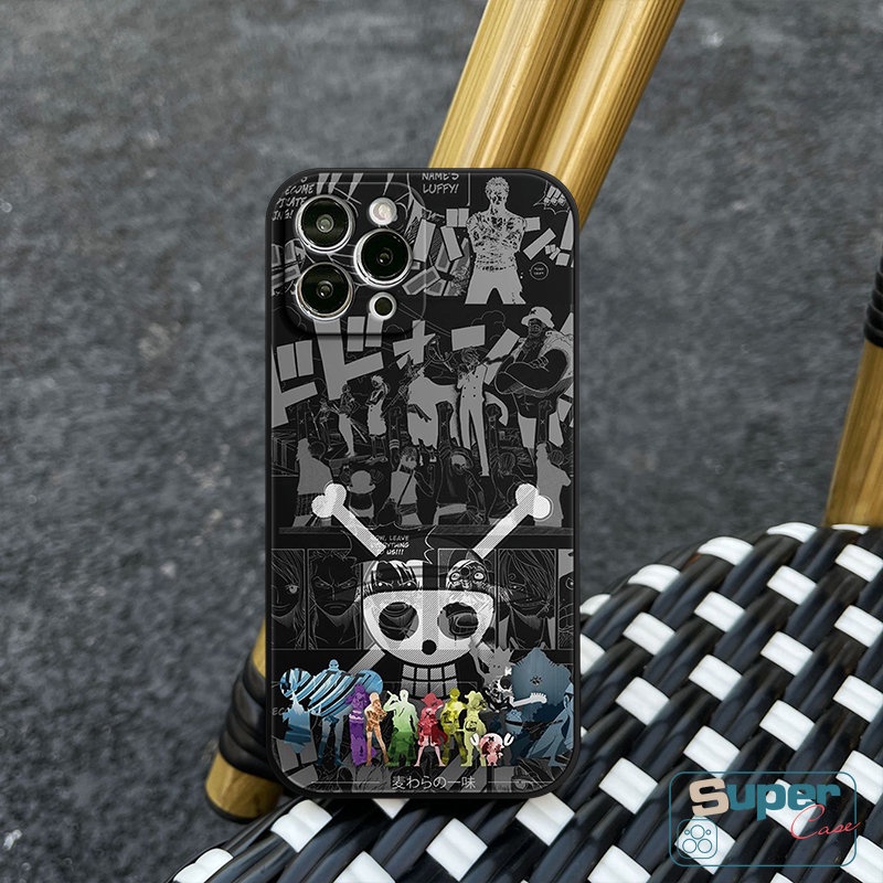 Casing Ponsel Anime One Piece Vivo Y16 Y12 Y02 Y35 Y22s Y31 Y30 Y20 Y20i Y51 Y91 V25E V23E Y53 Y11 Y93 Y15 Y30i Y22 Y50 Y12s Y20s Y12i Y15 Y95 Y91C Trendy Tepi Lurus Lembut Tpu Cover